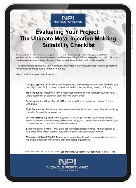 2026 iPad - Ultimate Metal Injection Molding Checklist
